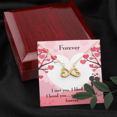 Forever Infinity Stainless Steel Pendant Message Card Wife Gift - Infinity Love Necklace