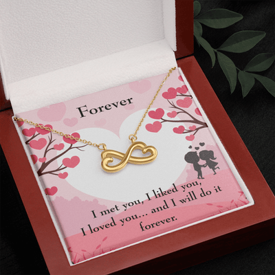 Forever Infinity Stainless Steel Pendant Message Card Wife Gift - Infinity Love Necklace