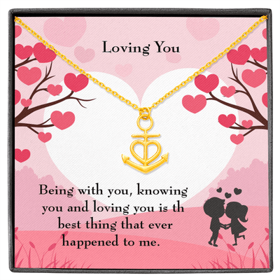 Wife Necklace Gift Loving You Anchor Pendant Message Card - Anchor Necklace Love Messages Gifts
