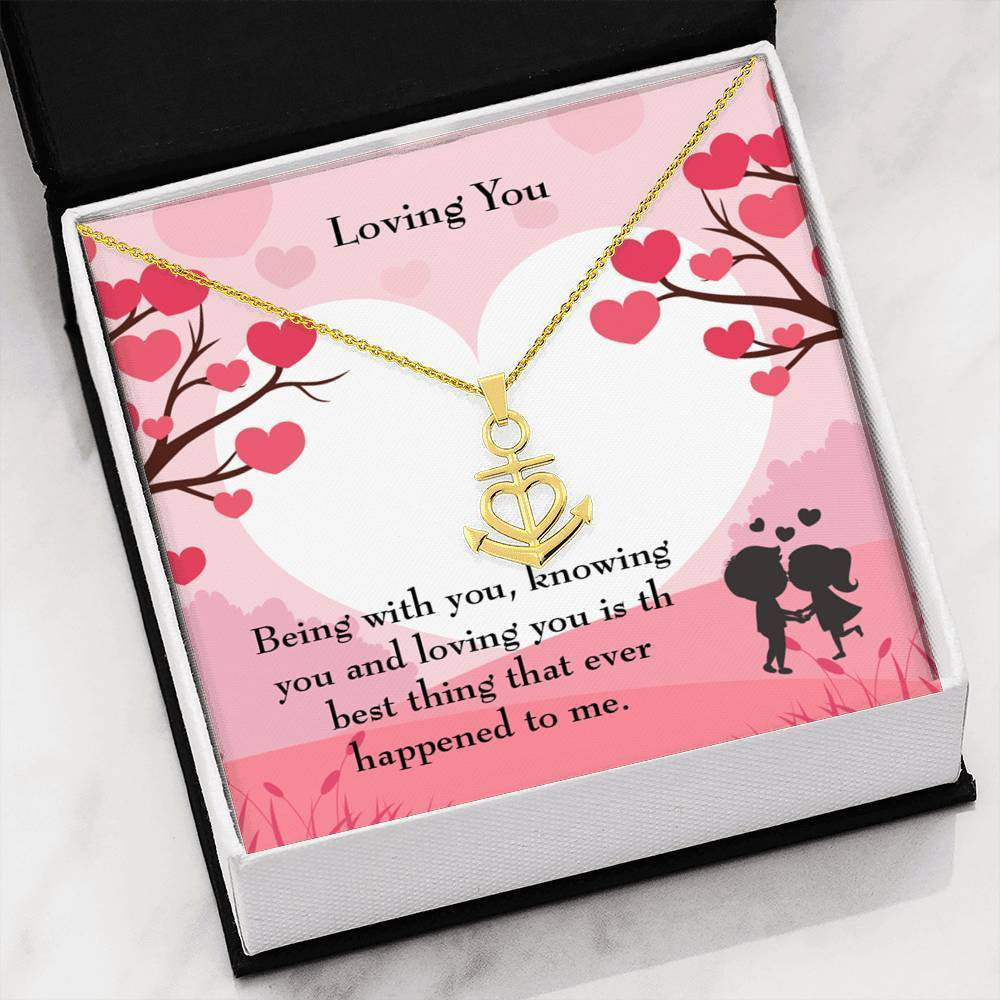 Wife Necklace Gift Loving You Anchor Pendant Message Card - Anchor Necklace Love Messages Gifts