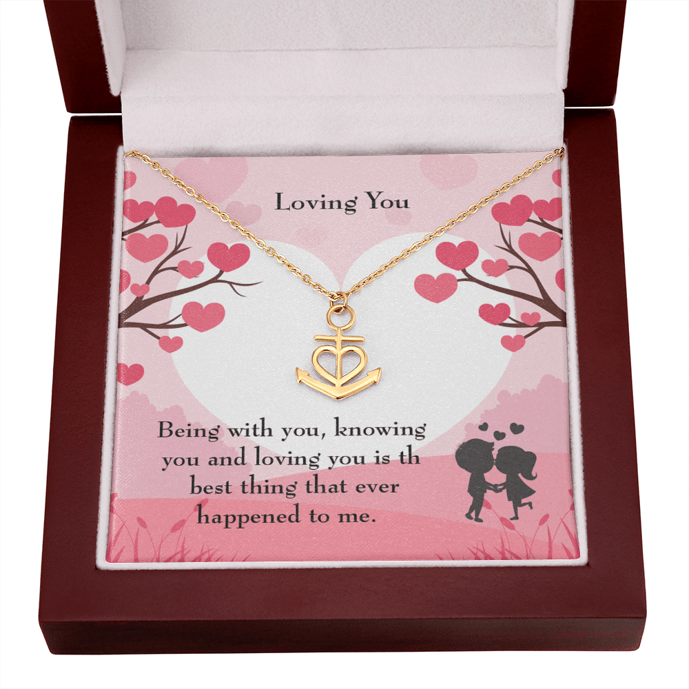 Wife Necklace Gift Loving You Anchor Pendant Message Card - Anchor Necklace Love Messages Gifts