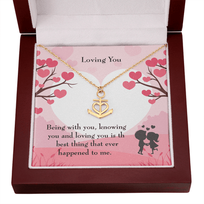 Wife Necklace Gift Loving You Anchor Pendant Message Card - Anchor Necklace Love Messages Gifts