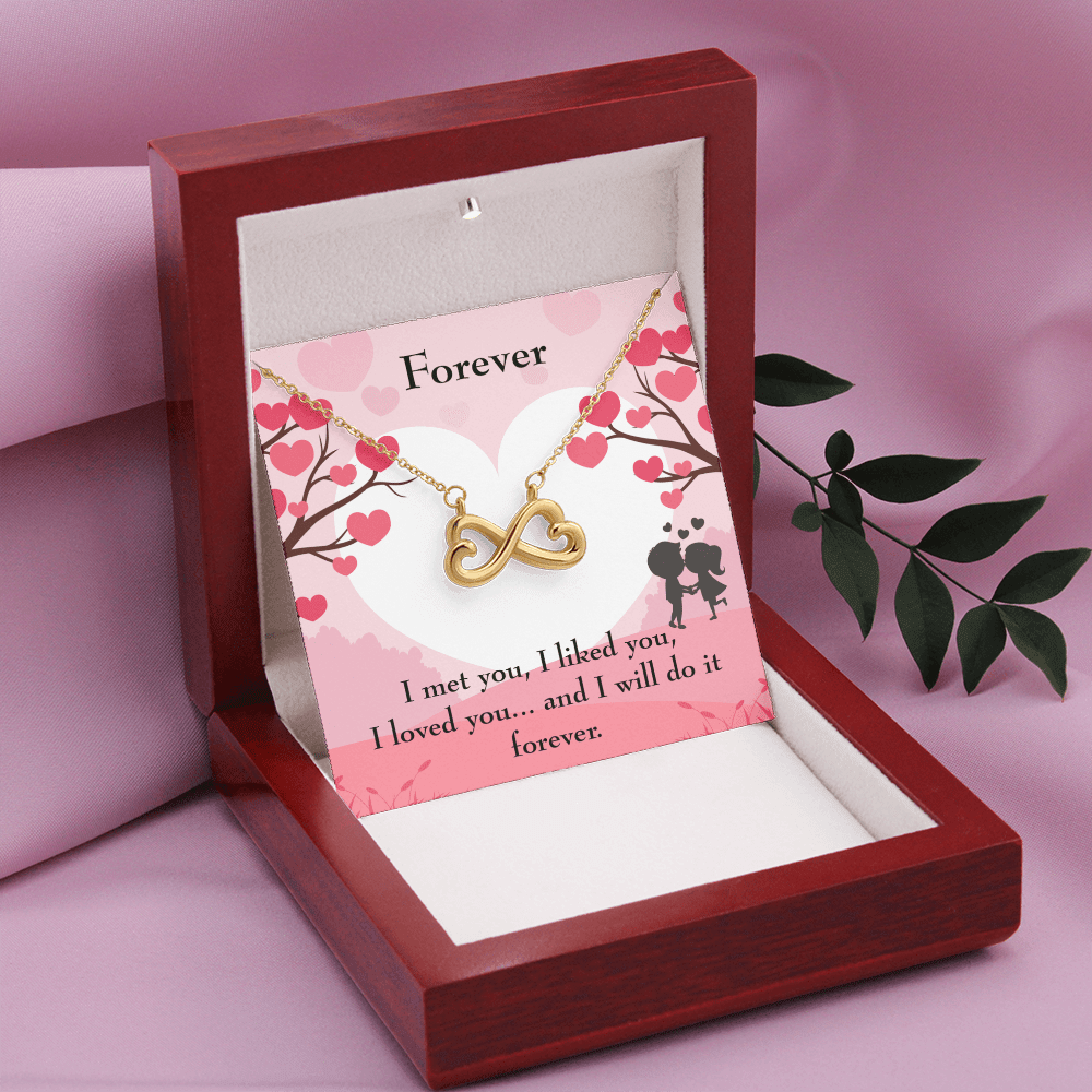 Forever Infinity Stainless Steel Pendant Message Card Wife Gift - Infinity Love Necklace