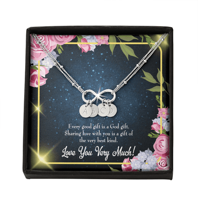 To My Wife Every Good Gift Infinity Bracelet With Initial Charms - Infinity Bracelet