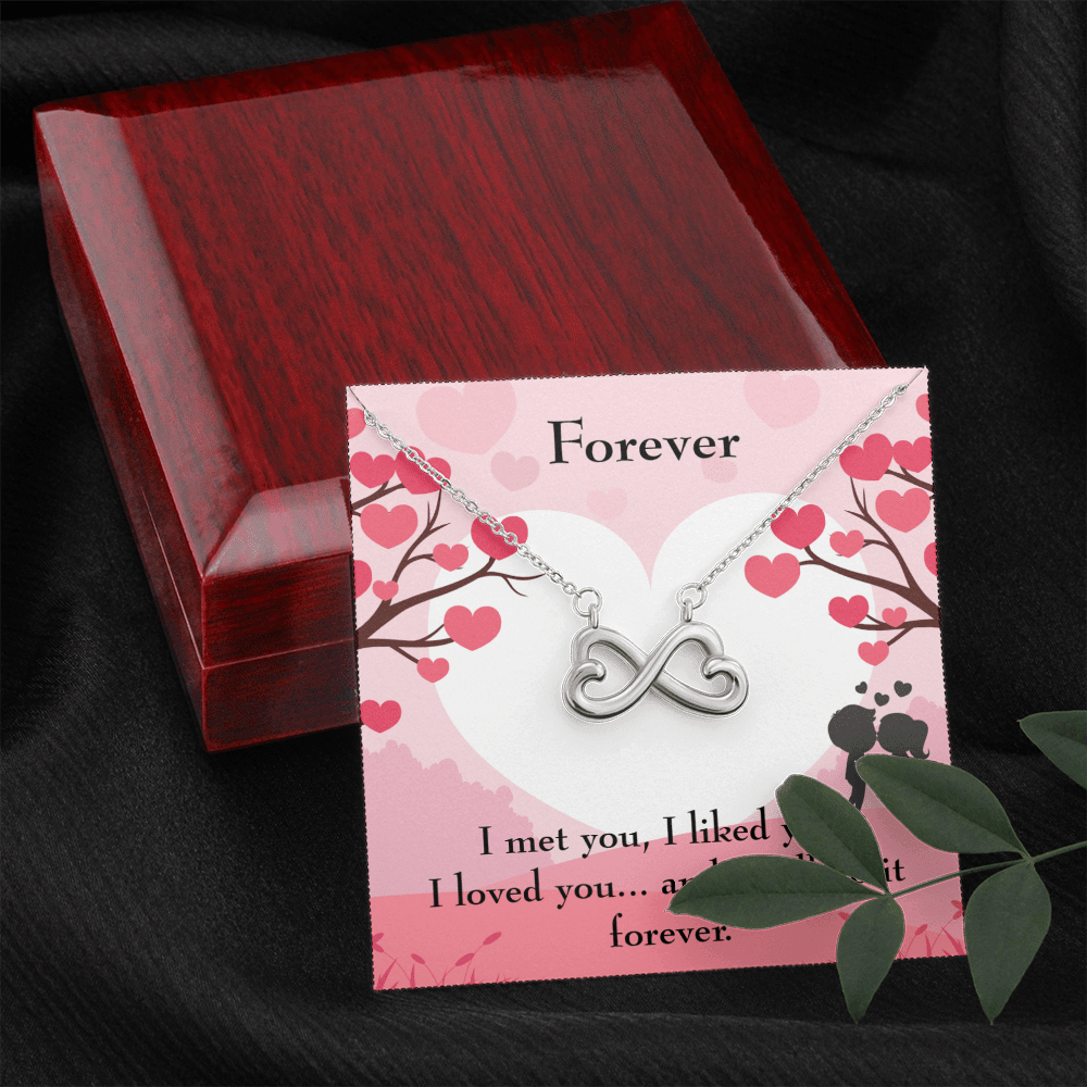 Forever Infinity Stainless Steel Pendant Message Card Wife Gift - Infinity Love Necklace