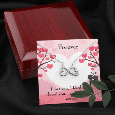 Forever Infinity Stainless Steel Pendant Message Card Wife Gift - Infinity Love Necklace