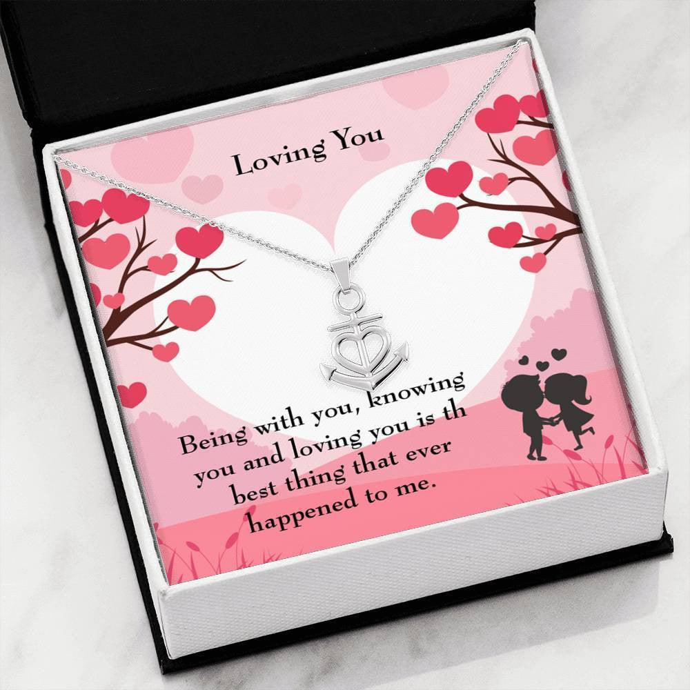 Wife Necklace Gift Loving You Anchor Pendant Message Card - Anchor Necklace Love Messages Gifts