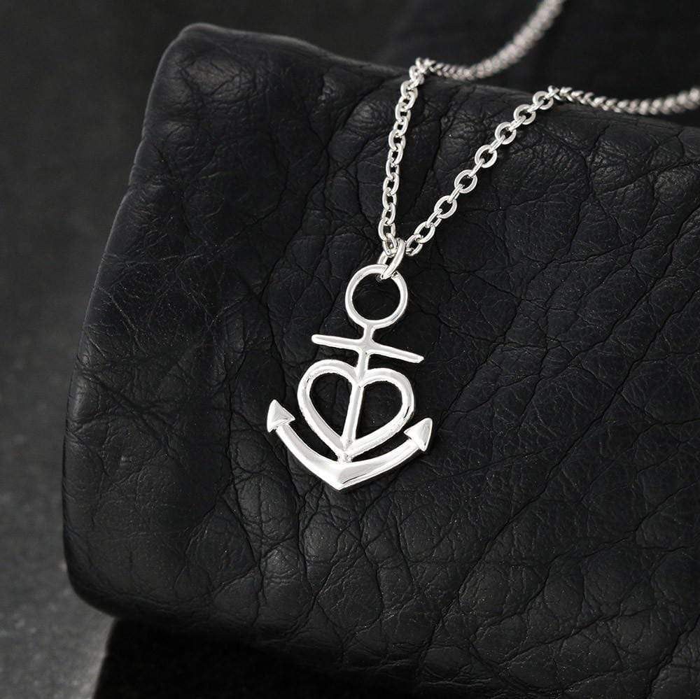 Wife Necklace Gift Loving You Anchor Pendant Message Card - Anchor Necklace Love Messages Gifts