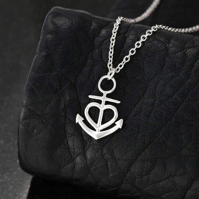 Wife Necklace Gift Loving You Anchor Pendant Message Card - Anchor Necklace Love Messages Gifts