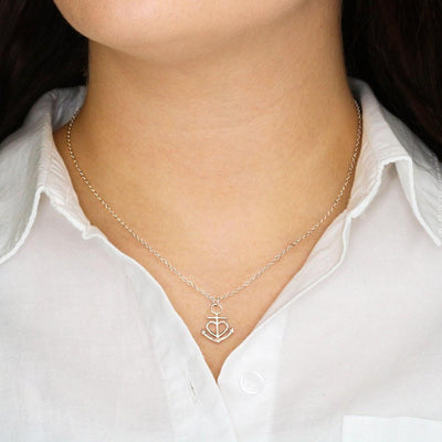 Wife Necklace Gift Loving You Anchor Pendant Message Card - Anchor Necklace Love Messages Gifts