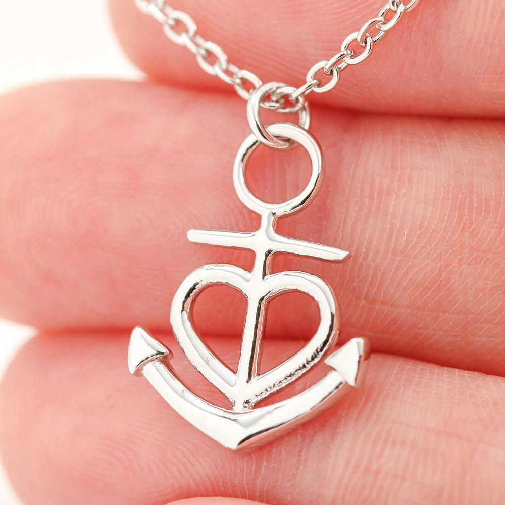 Wife Necklace Gift Loving You Anchor Pendant Message Card - Anchor Necklace Love Messages Gifts