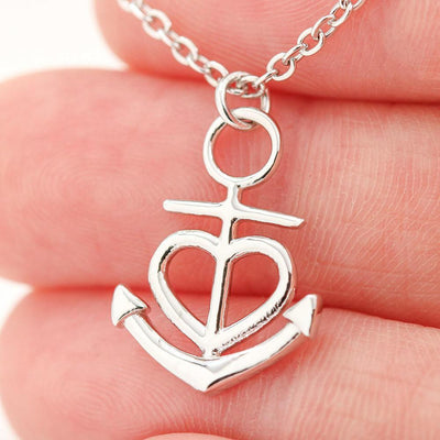 Wife Necklace Gift Loving You Anchor Pendant Message Card - Anchor Necklace Love Messages Gifts