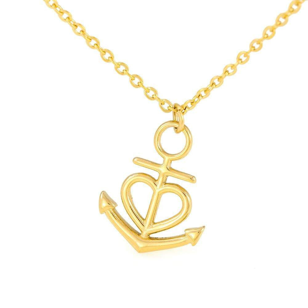 Wife Necklace Gift Loving You Anchor Pendant Message Card - Anchor Necklace Love Messages Gifts