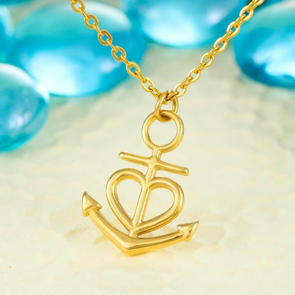 Wife Necklace Gift Loving You Anchor Pendant Message Card - Anchor Necklace Love Messages Gifts