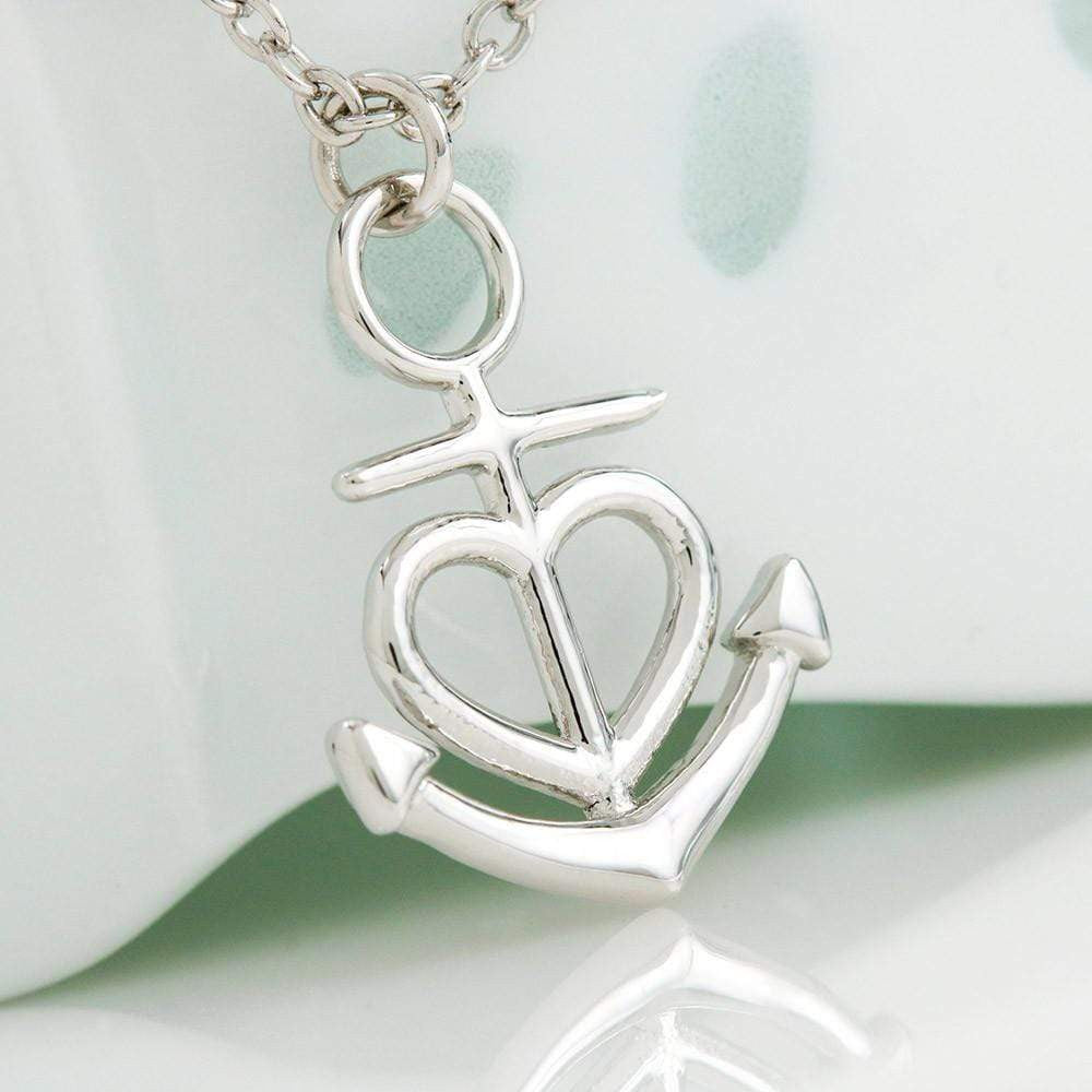 Wife Necklace Gift Loving You Anchor Pendant Message Card - Anchor Necklace Love Messages Gifts