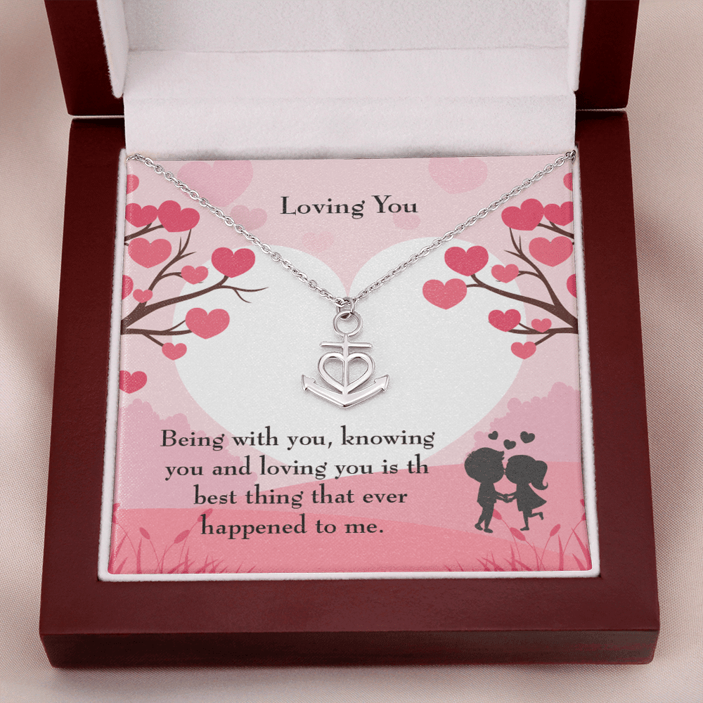 Wife Necklace Gift Loving You Anchor Pendant Message Card - Anchor Necklace Love Messages Gifts