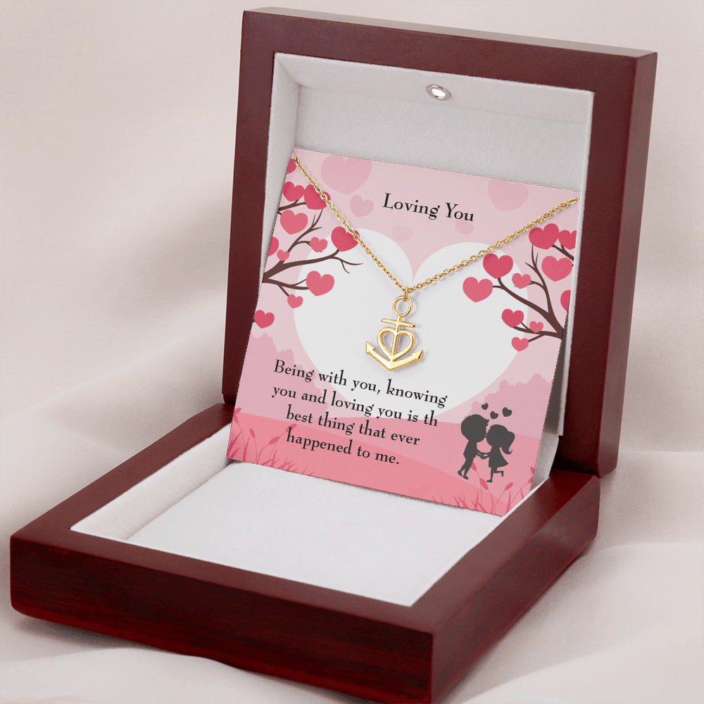 Wife Necklace Gift Loving You Anchor Pendant Message Card - Anchor Necklace Love Messages Gifts