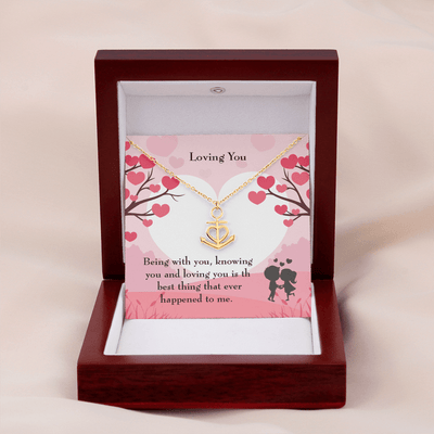 Wife Necklace Gift Loving You Anchor Pendant Message Card - Anchor Necklace Love Messages Gifts