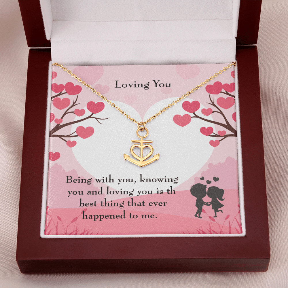 Wife Necklace Gift Loving You Anchor Pendant Message Card - Anchor Necklace Love Messages Gifts