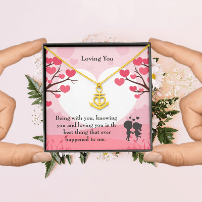 Wife Necklace Gift Loving You Anchor Pendant Message Card - Anchor Necklace Love Messages Gifts