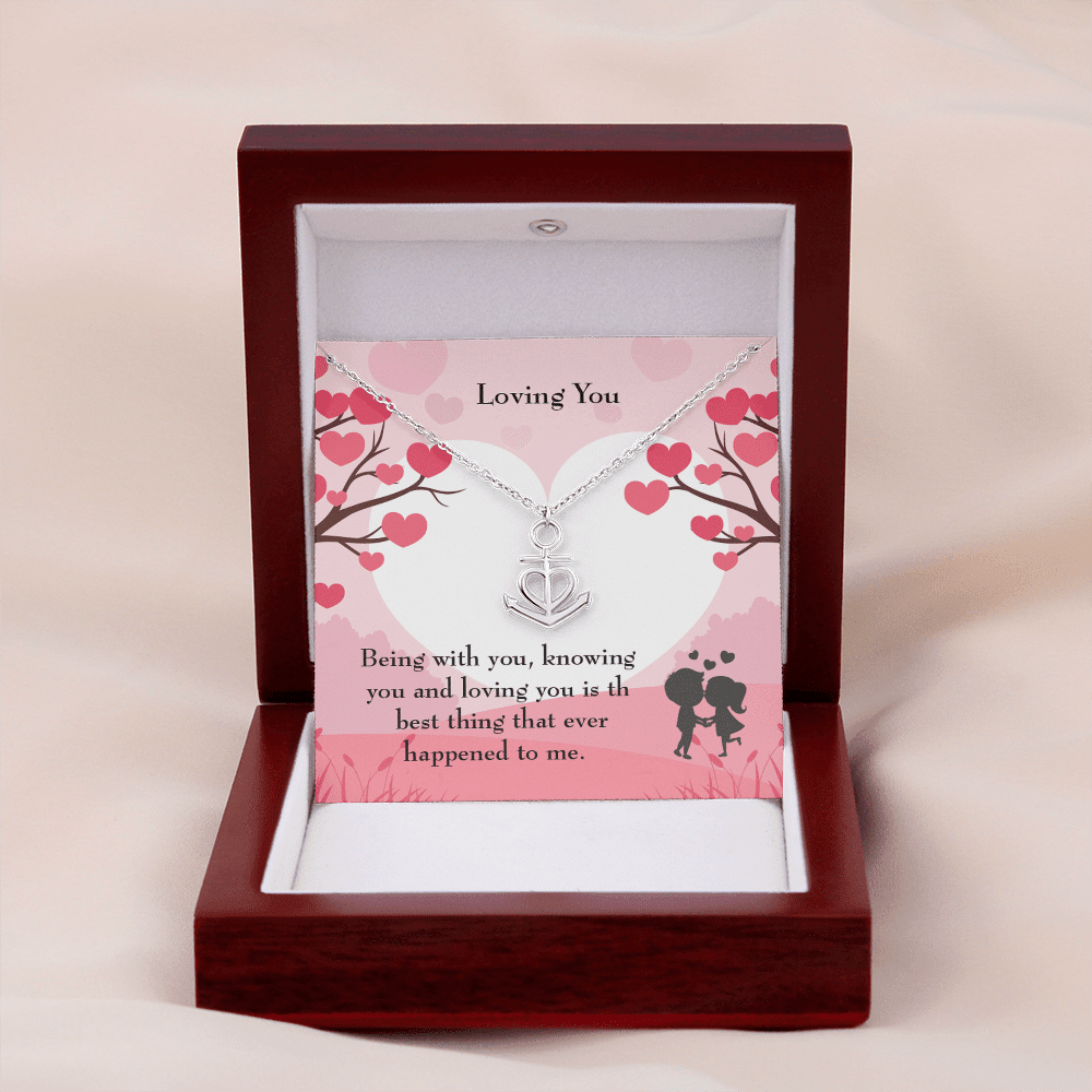 Wife Necklace Gift Loving You Anchor Pendant Message Card - Anchor Necklace Love Messages Gifts