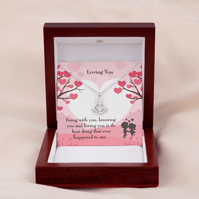 Wife Necklace Gift Loving You Anchor Pendant Message Card - Anchor Necklace Love Messages Gifts