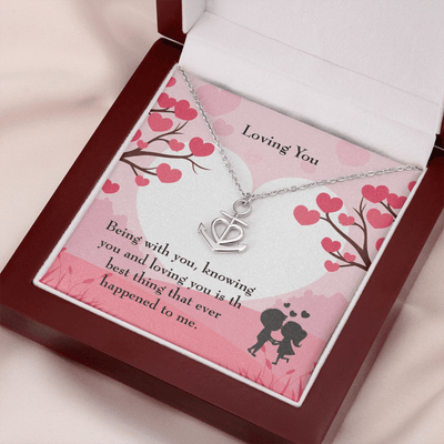 Wife Necklace Gift Loving You Anchor Pendant Message Card - Anchor Necklace Love Messages Gifts