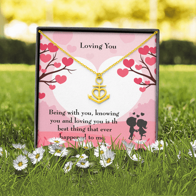 Wife Necklace Gift Loving You Anchor Pendant Message Card - Anchor Necklace Love Messages Gifts