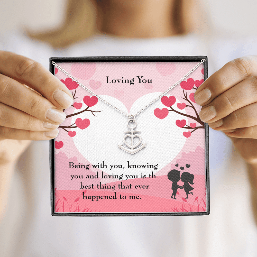 Wife Necklace Gift Loving You Anchor Pendant Message Card - Anchor Necklace Love Messages Gifts