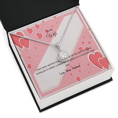 Wife Valentines Gift Love is Necessity Eternal Union Necklace - Eternal Hope