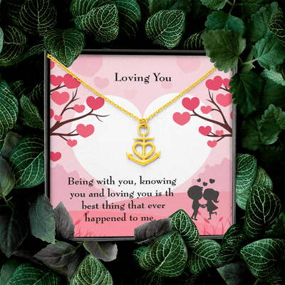 Wife Necklace Gift Loving You Anchor Pendant Message Card - Anchor Necklace Love Messages Gifts