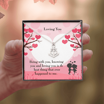 Wife Necklace Gift Loving You Anchor Pendant Message Card - Anchor Necklace Love Messages Gifts