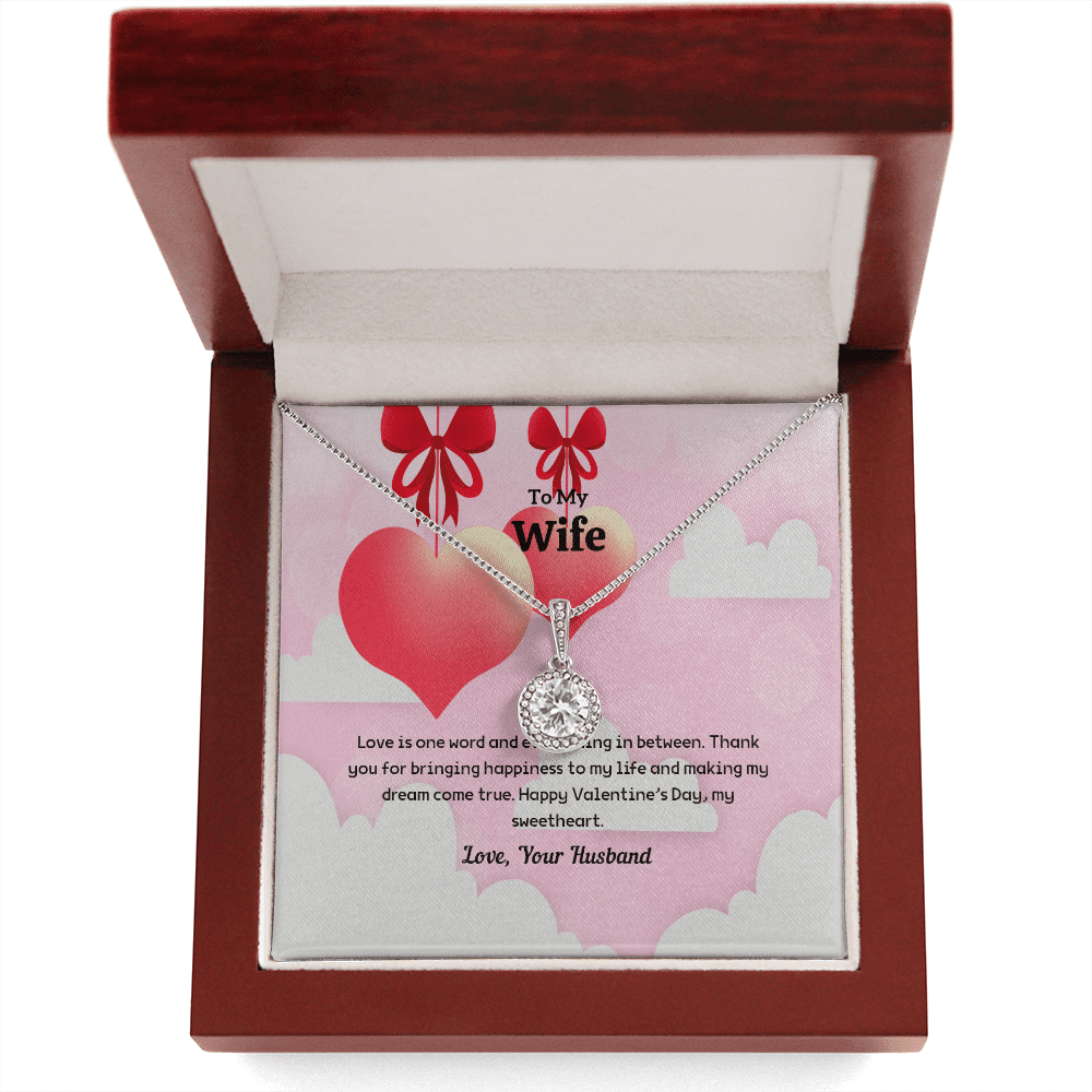 Wife Valentines Gift Love is One Word Eternal Union Necklace - Eternal Hope