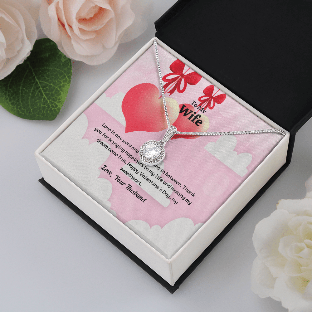 Wife Valentines Gift Love is One Word Eternal Union Necklace - Eternal Hope