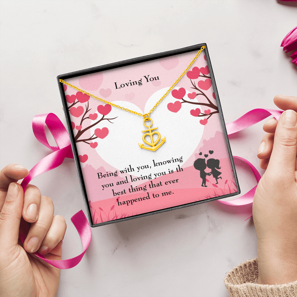 Wife Necklace Gift Loving You Anchor Pendant Message Card - Anchor Necklace Love Messages Gifts