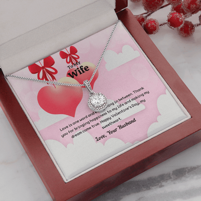 Wife Valentines Gift Love is One Word Eternal Union Necklace - Eternal Hope