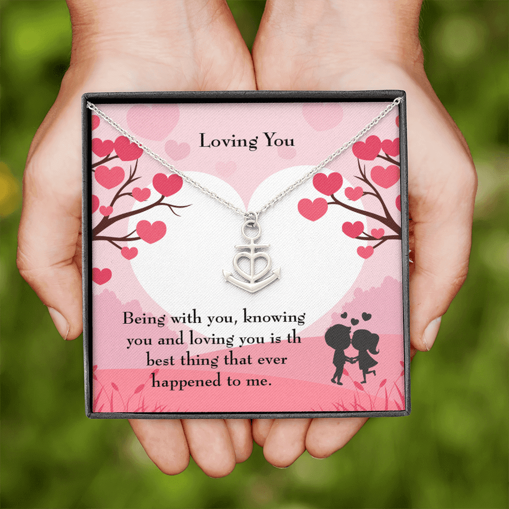 Wife Necklace Gift Loving You Anchor Pendant Message Card - Anchor Necklace Love Messages Gifts