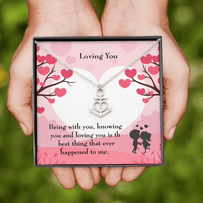 Wife Necklace Gift Loving You Anchor Pendant Message Card - Anchor Necklace Love Messages Gifts