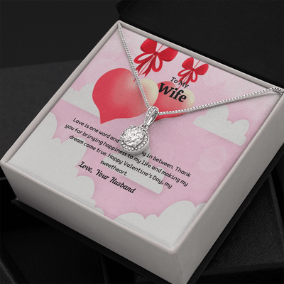 Wife Valentines Gift Love is One Word Eternal Union Necklace - Eternal Hope