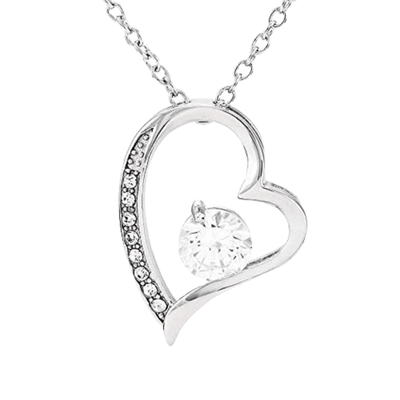 Gift For Wife To My Beautiful Wife Forever Love NecklaceHeart Pendant Stainless Steel or 18k Gold - Forever Love Necklace Gift Idea For Woman