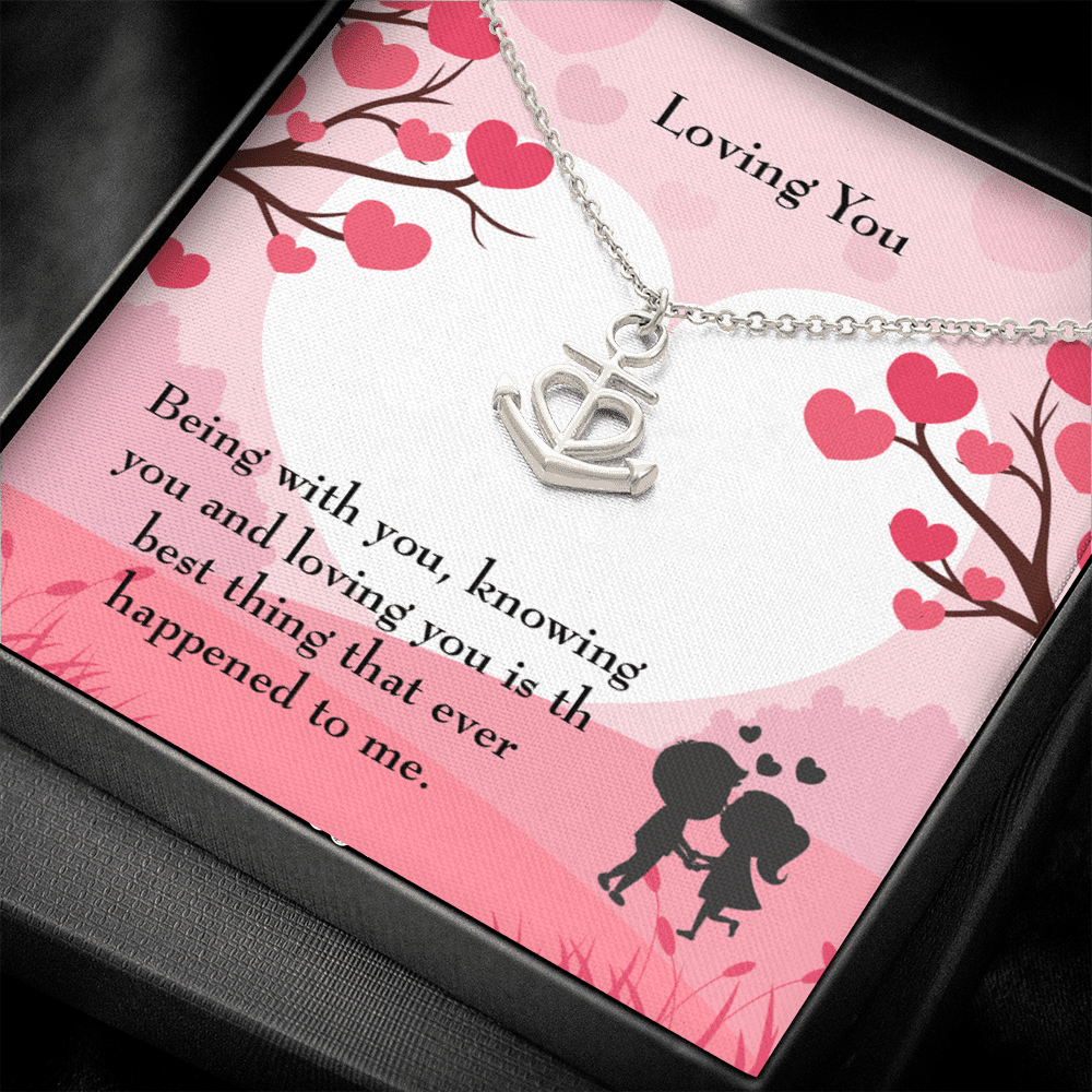 Wife Necklace Gift Loving You Anchor Pendant Message Card - Anchor Necklace Love Messages Gifts