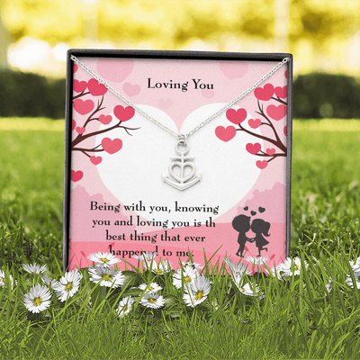 Wife Necklace Gift Loving You Anchor Pendant Message Card - Anchor Necklace Love Messages Gifts