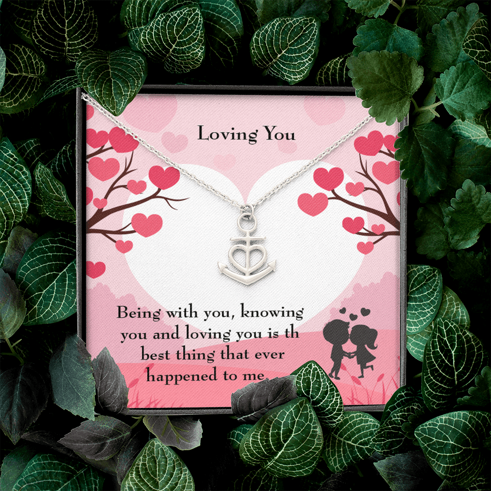 Wife Necklace Gift Loving You Anchor Pendant Message Card - Anchor Necklace Love Messages Gifts