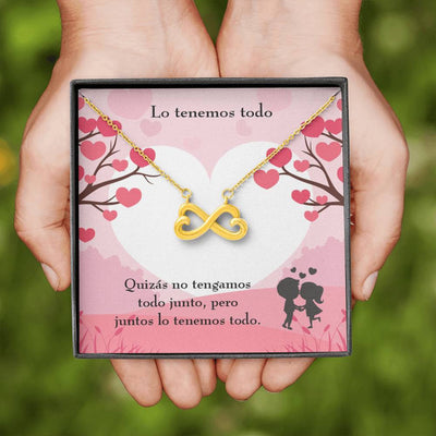 Lo Tenemos Todo Infinity Stainless Steel Pendant Spanish Message Card Gift For Wife - Infinity Love Necklace