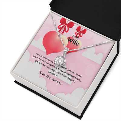 Wife Valentines Gift Love is One Word Eternal Union Necklace - Eternal Hope