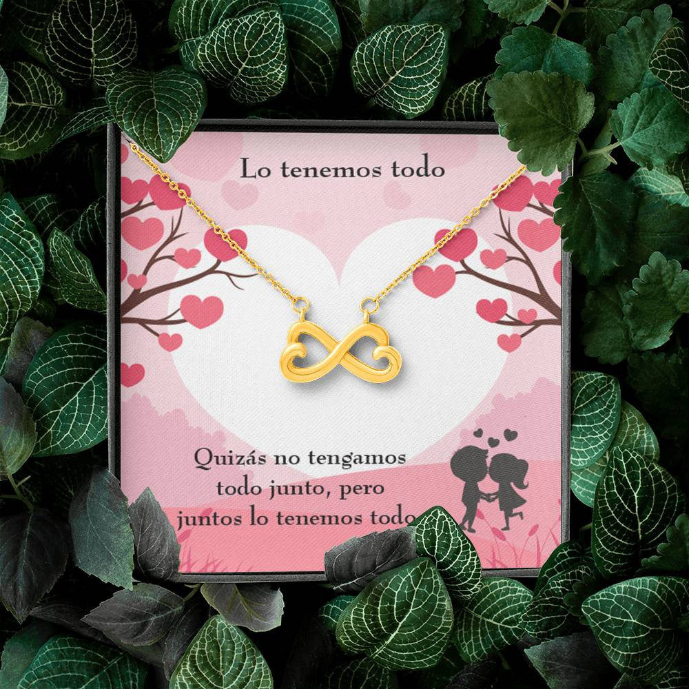 Lo Tenemos Todo Infinity Stainless Steel Pendant Spanish Message Card Gift For Wife - Infinity Love Necklace