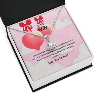 Wife Valentines Gift Love is One Word Eternal Union Necklace - Eternal Hope
