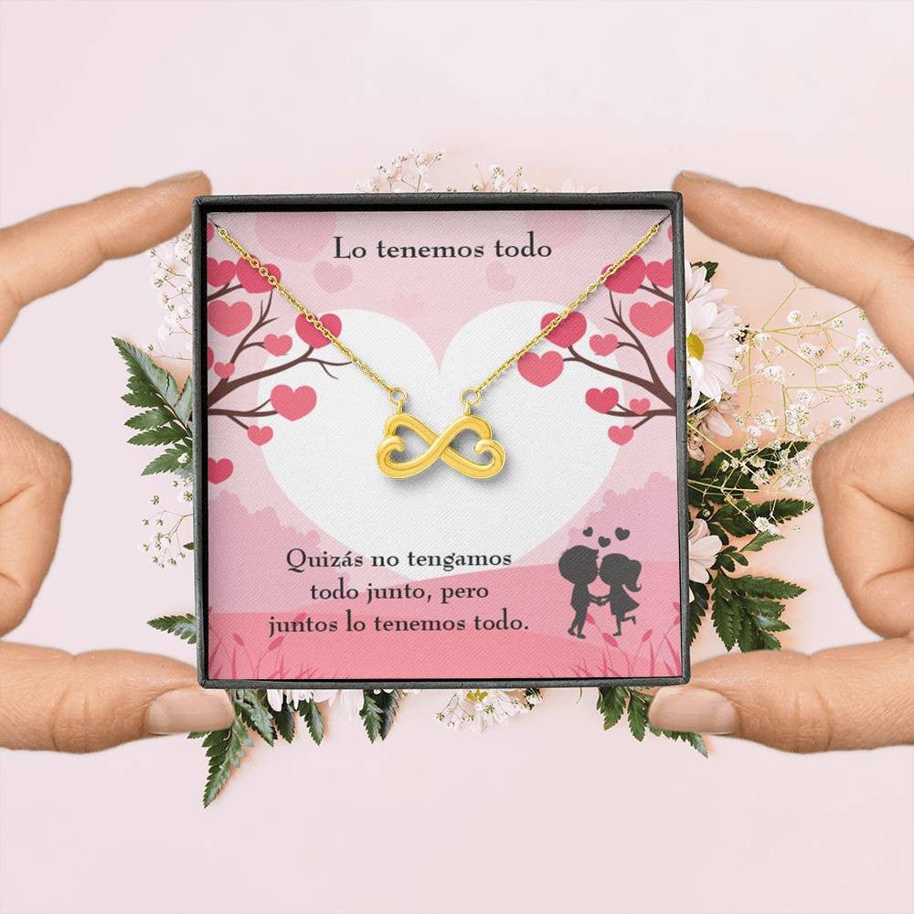 Lo Tenemos Todo Infinity Stainless Steel Pendant Spanish Message Card Gift For Wife - Infinity Love Necklace