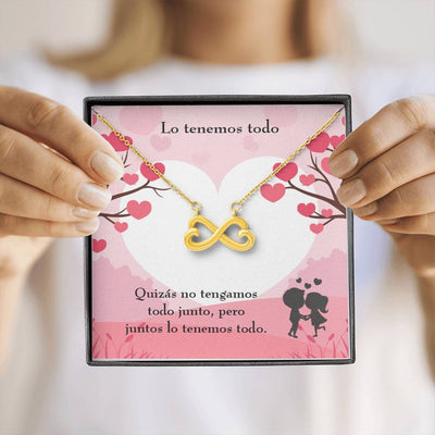 Lo Tenemos Todo Infinity Stainless Steel Pendant Spanish Message Card Gift For Wife - Infinity Love Necklace