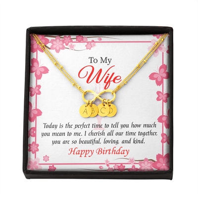 To My Wife Perfect Time Infinity Bracelet With Initial Charms - Infinity Bracelet